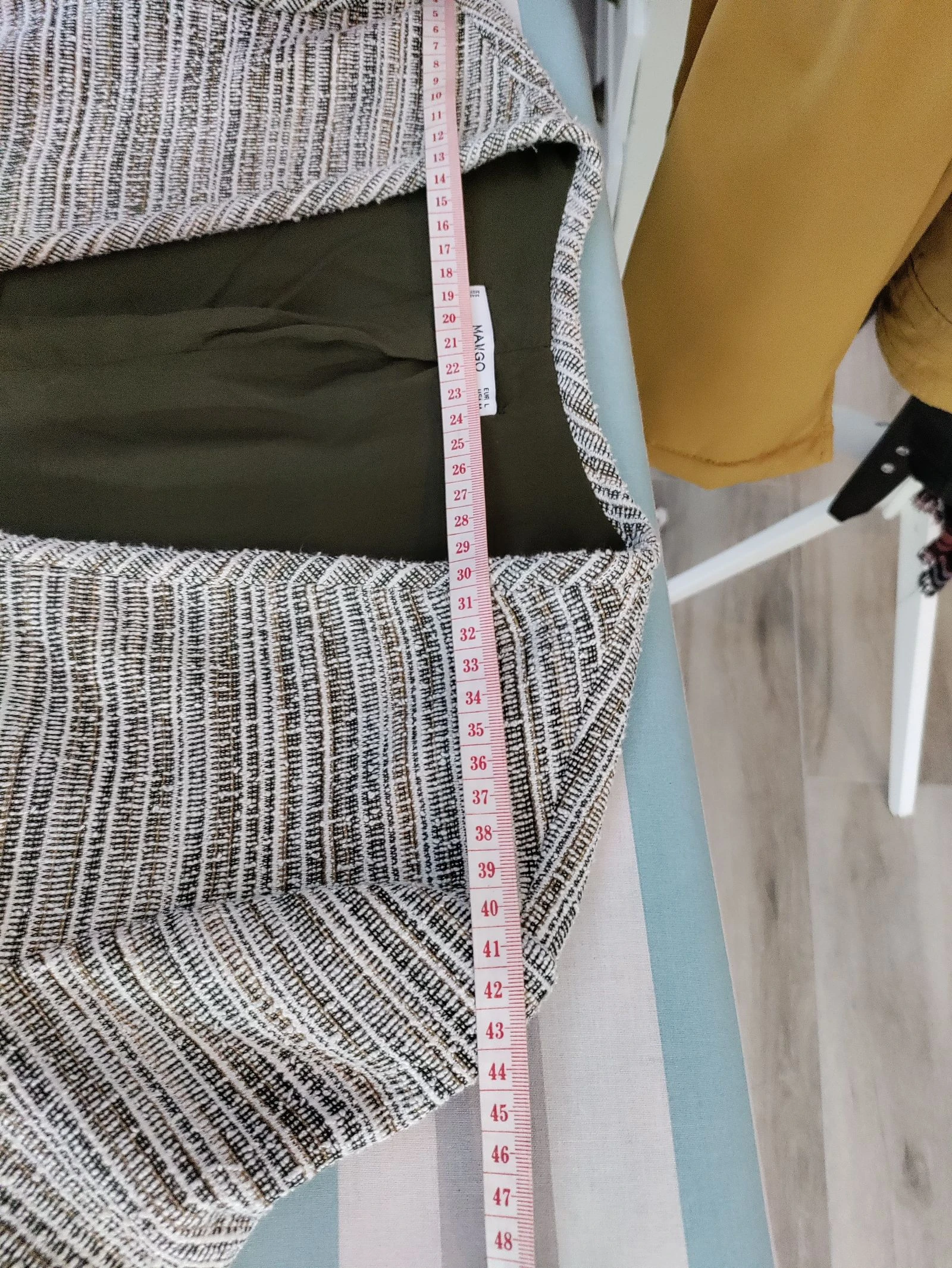 Chaqueta Mango Suit tweed jaspeada abierta – Talla L – photo 11